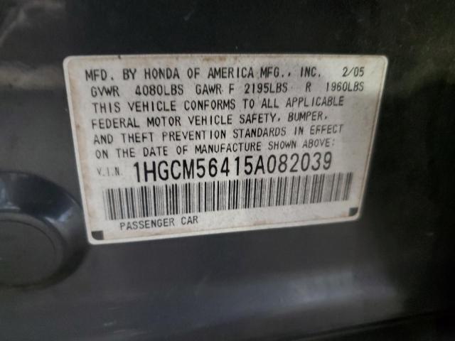 Photo 12 VIN: 1HGCM56415A082039 - HONDA ACCORD 