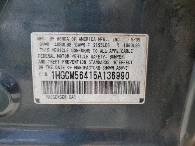 Photo 11 VIN: 1HGCM56415A136990 - HONDA ACCORD 