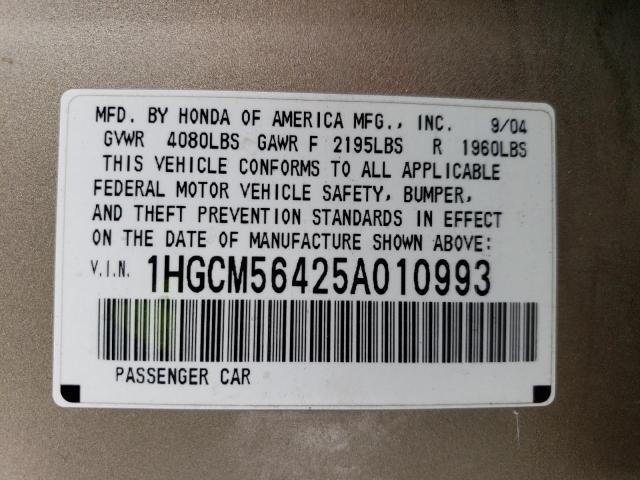 Photo 11 VIN: 1HGCM56425A010993 - HONDA ACCORD 