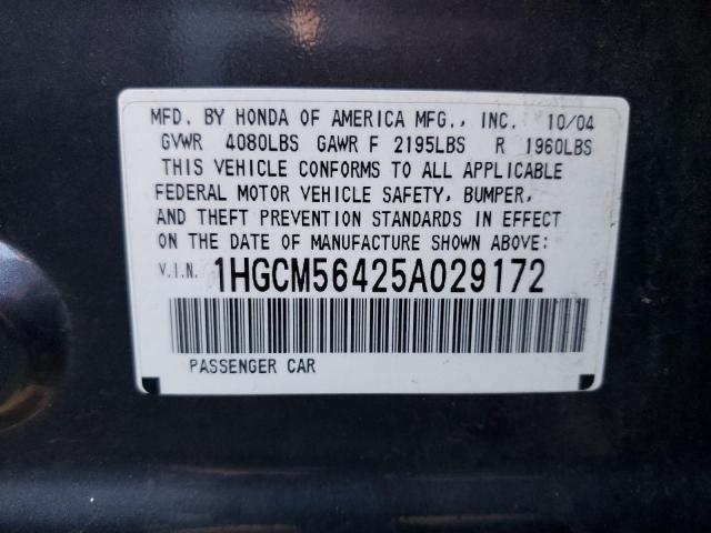 Photo 11 VIN: 1HGCM56425A029172 - HONDA ACCORD 