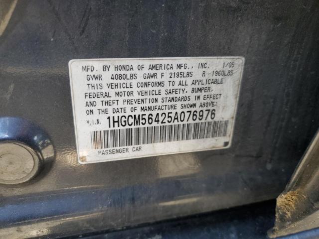 Photo 11 VIN: 1HGCM56425A076976 - HONDA ACCORD 