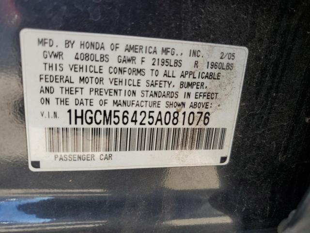 Photo 11 VIN: 1HGCM56425A081076 - HONDA ACCORD LX 