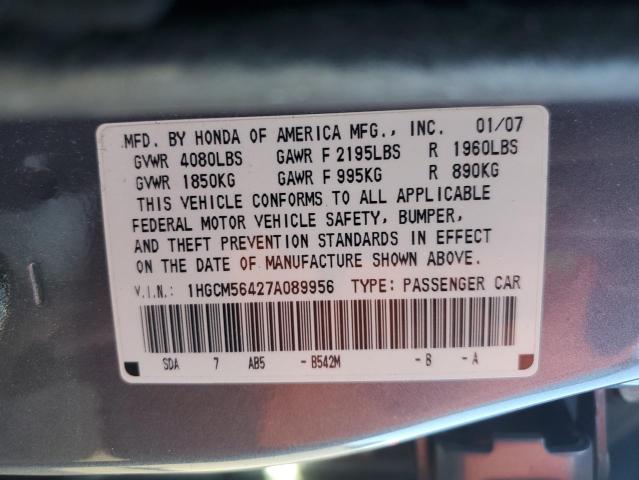 Photo 11 VIN: 1HGCM56427A089956 - HONDA ACCORD 