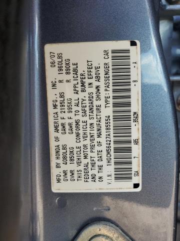 Photo 11 VIN: 1HGCM56427A185554 - HONDA ACCORD LX 