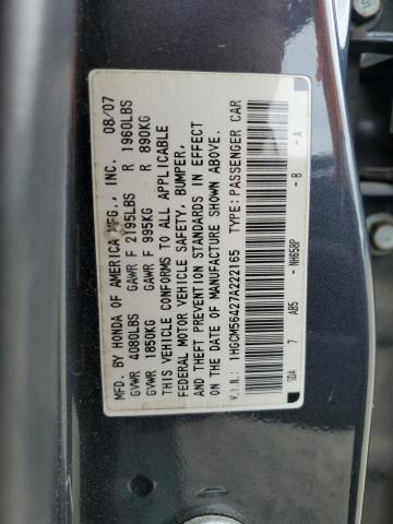 Photo 12 VIN: 1HGCM56427A222165 - HONDA ACCORD LX 