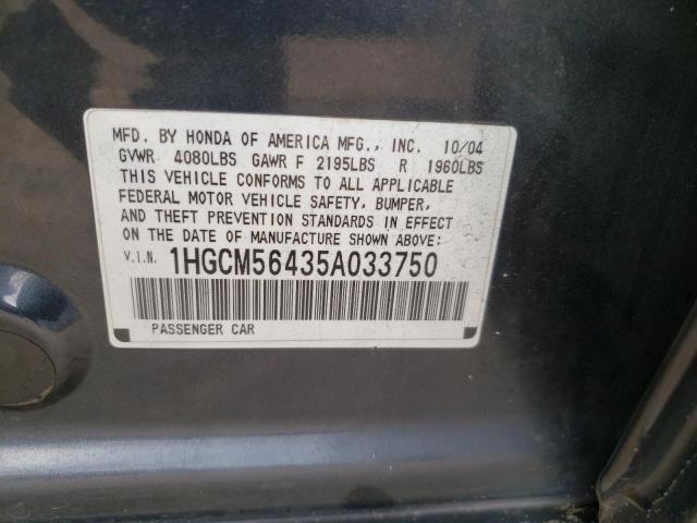 Photo 9 VIN: 1HGCM56435A033750 - HONDA ACCORD LX 