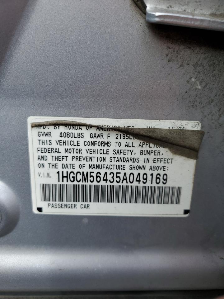 Photo 12 VIN: 1HGCM56435A049169 - HONDA ACCORD 