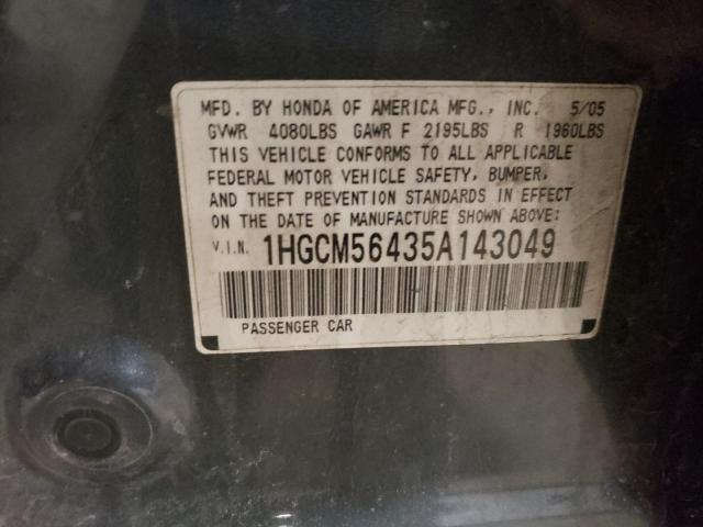 Photo 11 VIN: 1HGCM56435A143049 - HONDA ACCORD 