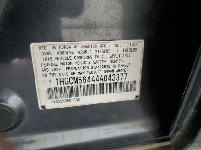 Photo 12 VIN: 1HGCM56444A043377 - HONDA ACCORD LX 