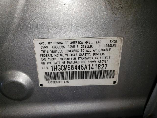 Photo 11 VIN: 1HGCM56445A141827 - HONDA ACCORD 