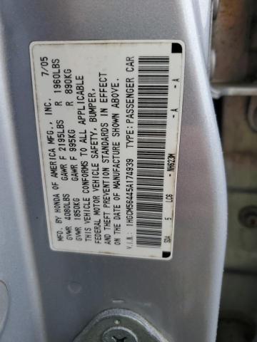 Photo 11 VIN: 1HGCM56445A174939 - HONDA ACCORD 