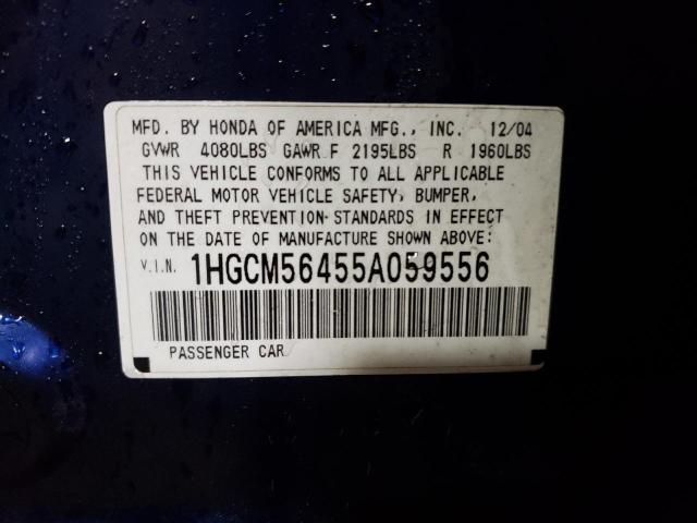 Photo 12 VIN: 1HGCM56455A059556 - HONDA ACCORD 