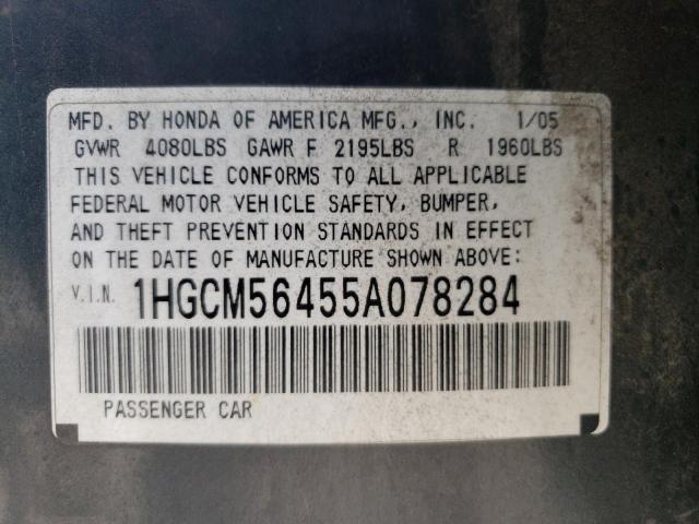 Photo 11 VIN: 1HGCM56455A078284 - HONDA ACCORD 