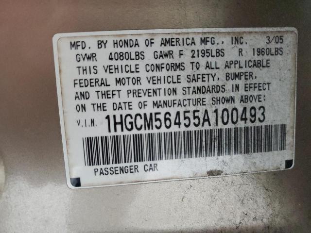 Photo 11 VIN: 1HGCM56455A100493 - HONDA ACCORD LX 