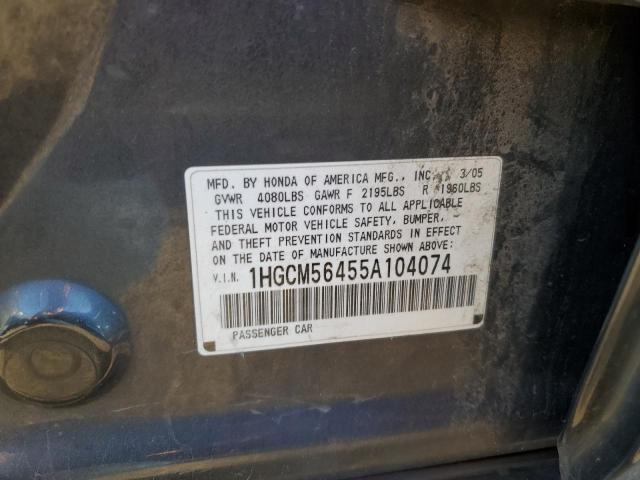 Photo 11 VIN: 1HGCM56455A104074 - HONDA ACCORD LX 