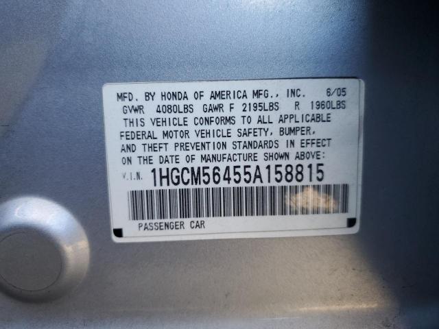 Photo 11 VIN: 1HGCM56455A158815 - HONDA ACCORD LX 