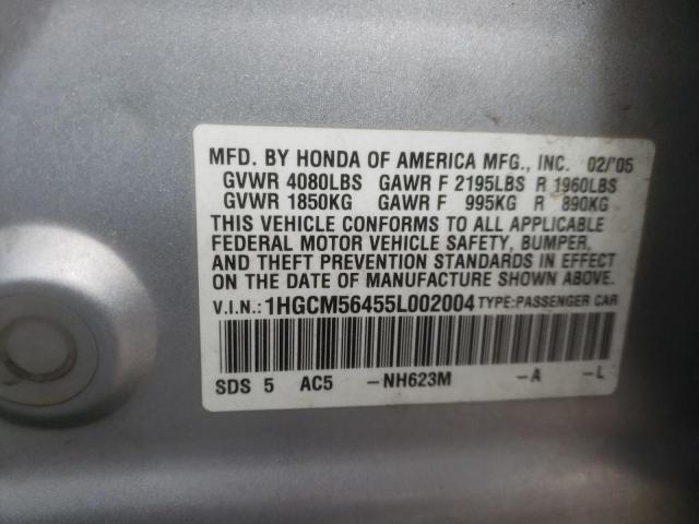 Photo 11 VIN: 1HGCM56455L002004 - HONDA ACCORD 