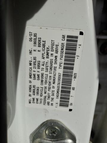 Photo 11 VIN: 1HGCM56457A190067 - HONDA ACCORD LX 