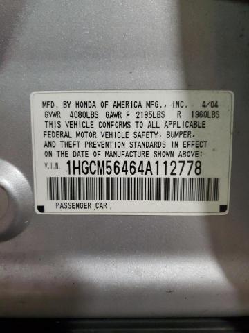 Photo 11 VIN: 1HGCM56464A112778 - HONDA ACCORD 