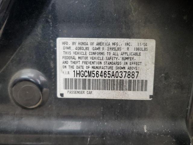 Photo 11 VIN: 1HGCM56465A037887 - HONDA ACCORD LX 