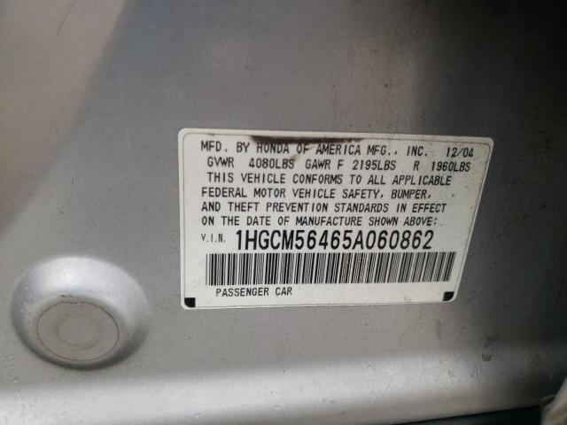 Photo 12 VIN: 1HGCM56465A060862 - HONDA ACCORD LX 