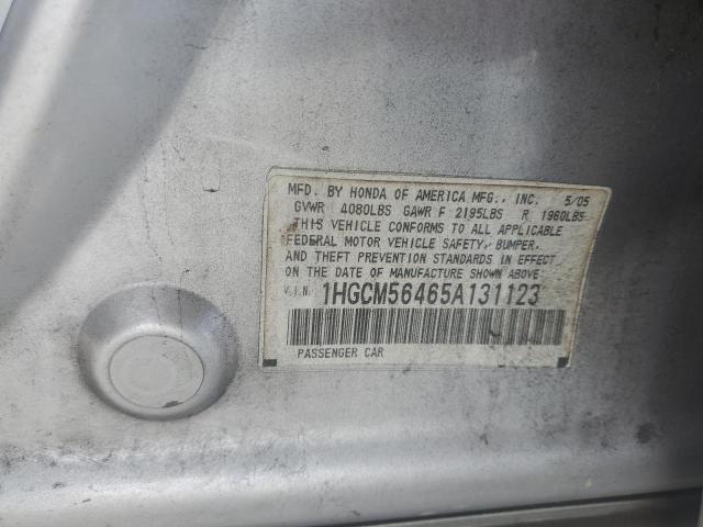 Photo 11 VIN: 1HGCM56465A131123 - HONDA ACCORD 