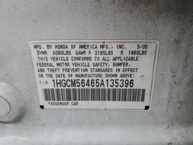 Photo 11 VIN: 1HGCM56465A135396 - HONDA ACCORD 