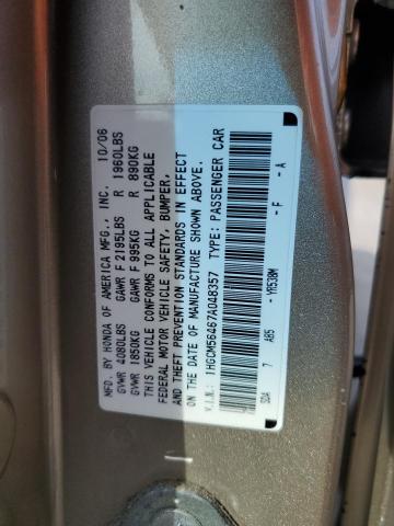 Photo 11 VIN: 1HGCM56467A048357 - HONDA ACCORD LX 