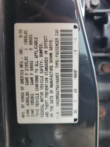 Photo 11 VIN: 1HGCM56475A194957 - HONDA ACCORD 