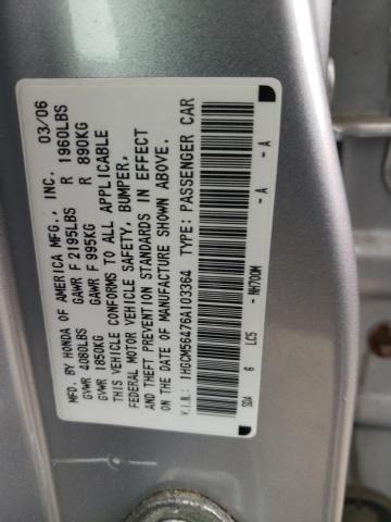 Photo 11 VIN: 1HGCM56476A103364 - HONDA ACCORD LX 