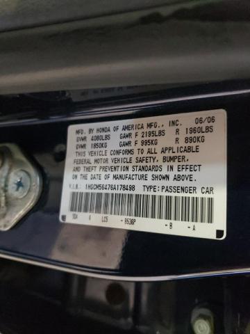 Photo 11 VIN: 1HGCM56476A178498 - HONDA ACCORD LX 