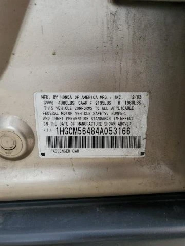 Photo 11 VIN: 1HGCM56484A053166 - HONDA ACCORD LX 