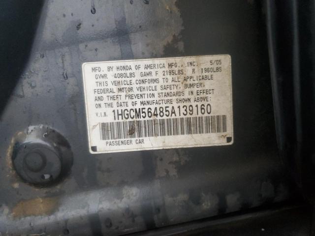 Photo 11 VIN: 1HGCM56485A139160 - HONDA ACCORD LX 