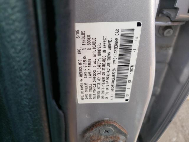 Photo 12 VIN: 1HGCM56485A186236 - HONDA ACCORD LX 