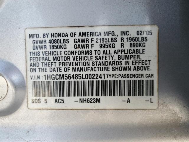 Photo 11 VIN: 1HGCM56485L002241 - HONDA ACCORD 