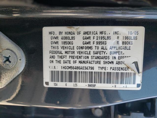 Photo 11 VIN: 1HGCM56486A034796 - HONDA ACCORD LX 