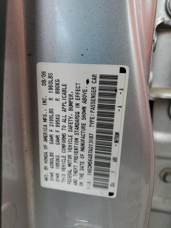 Photo 11 VIN: 1HGCM56487A013187 - HONDA ACCORD 