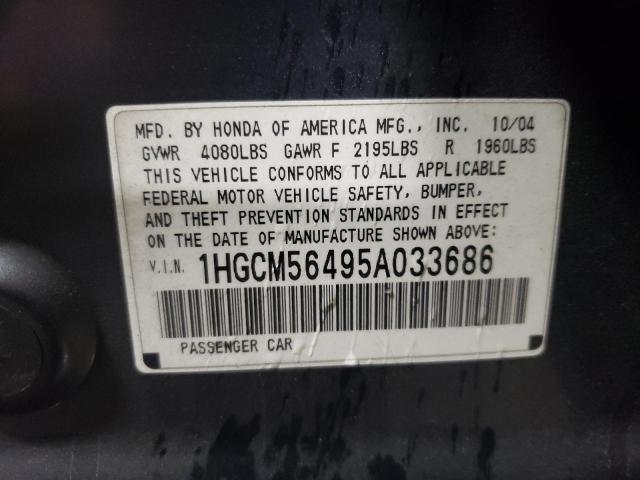 Photo 12 VIN: 1HGCM56495A033686 - HONDA ACCORD LX 