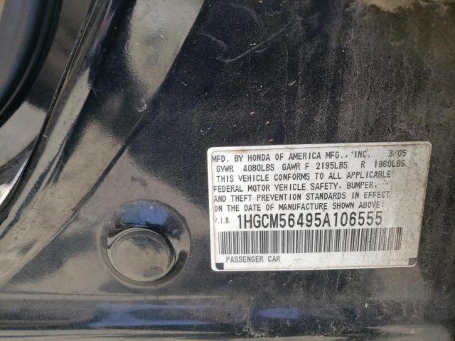 Photo 9 VIN: 1HGCM56495A106555 - HONDA ACCORD LX 