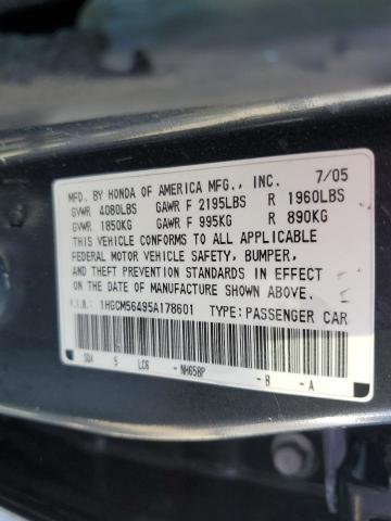 Photo 11 VIN: 1HGCM56495A178601 - HONDA ACCORD 