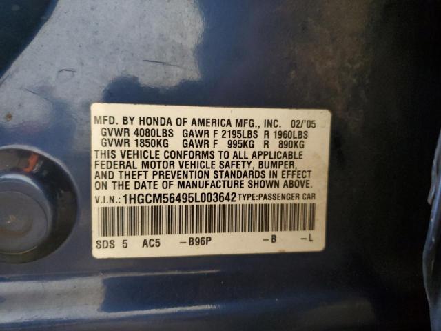 Photo 12 VIN: 1HGCM56495L003642 - HONDA ACCORD 