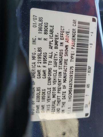 Photo 11 VIN: 1HGCM56497A093275 - HONDA ACCORD LX 