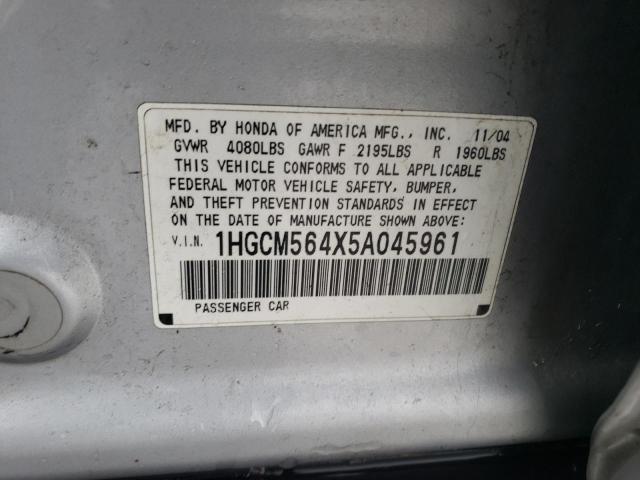 Photo 11 VIN: 1HGCM564X5A045961 - HONDA ACCORD 