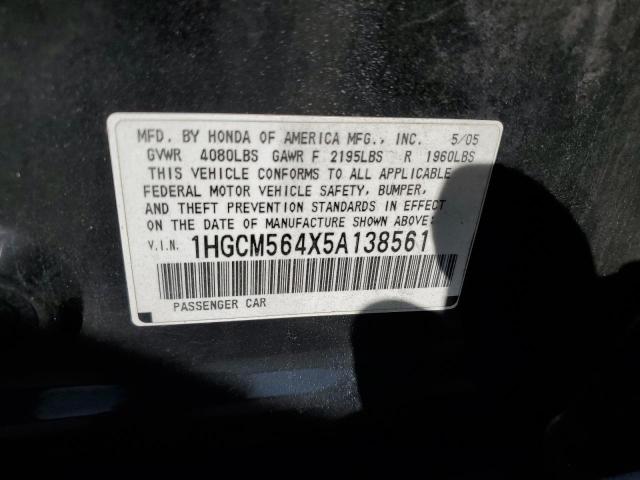 Photo 11 VIN: 1HGCM564X5A138561 - HONDA ACCORD 