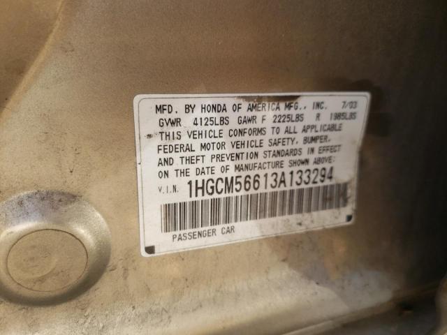 Photo 11 VIN: 1HGCM56613A133294 - HONDA ACCORD EX 