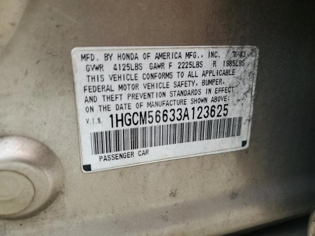 Photo 11 VIN: 1HGCM56633A123625 - HONDA ACCORD EX 