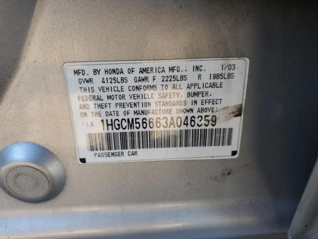 Photo 11 VIN: 1HGCM56663A046359 - HONDA ACCORD 