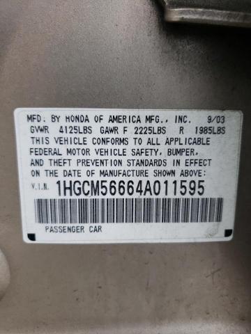 Photo 11 VIN: 1HGCM56664A011595 - HONDA ACCORD 