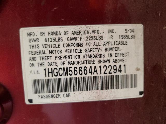 Photo 11 VIN: 1HGCM56664A122941 - HONDA ACCORD 