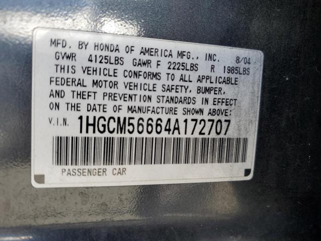 Photo 11 VIN: 1HGCM56664A172707 - HONDA ACCORD 